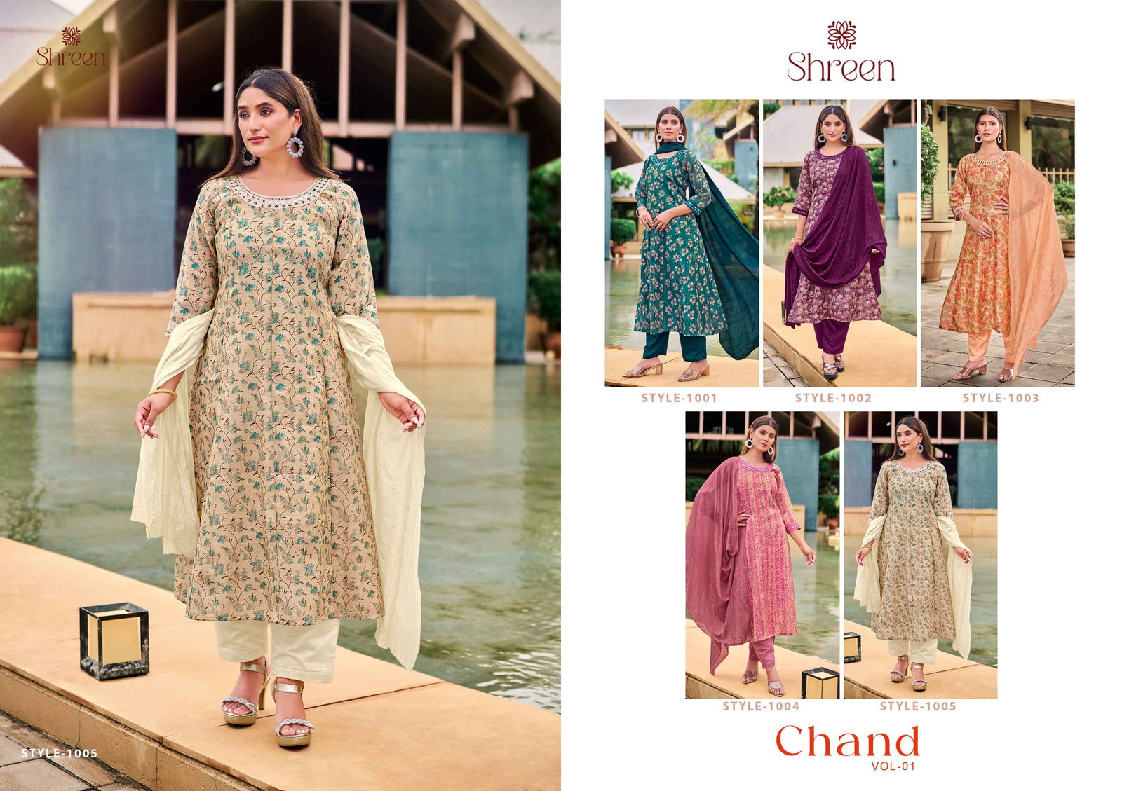 Chand Vol 1 By Shreen Silk Printed Kurti With Bottom Dupatta Wholesale Online
